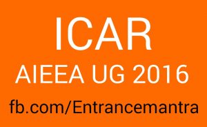 ICAR AIEEA UG 2016